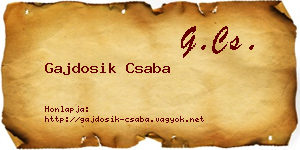 Gajdosik Csaba névjegykártya